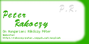 peter rakoczy business card